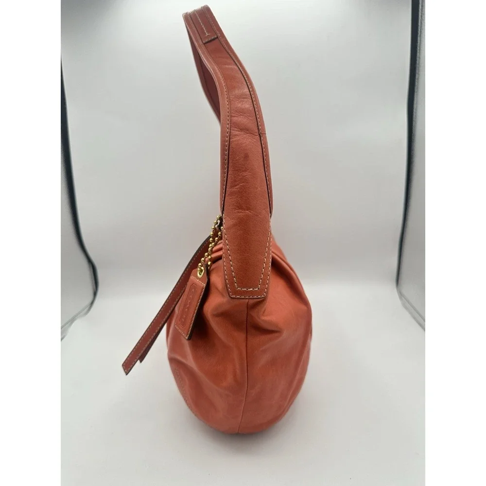 Coach Ergo Pleated Hobo Leather Shoulder Bag 12235 Burnt Orange Vintage